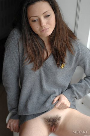Introverted teen enjoys reading and showing off her beautiful bush