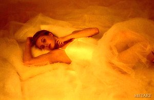 Steamy sauna gallery featuring a ballerina girl with natural breasts